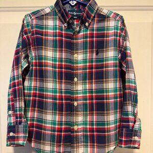 Ralph Lauren Polo Player Plaid Shirt 4T